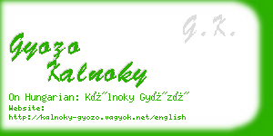 gyozo kalnoky business card